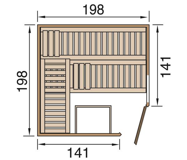 Weka Sauna Cubilis Gr. 2 Spar-Set inkl. Ofen,