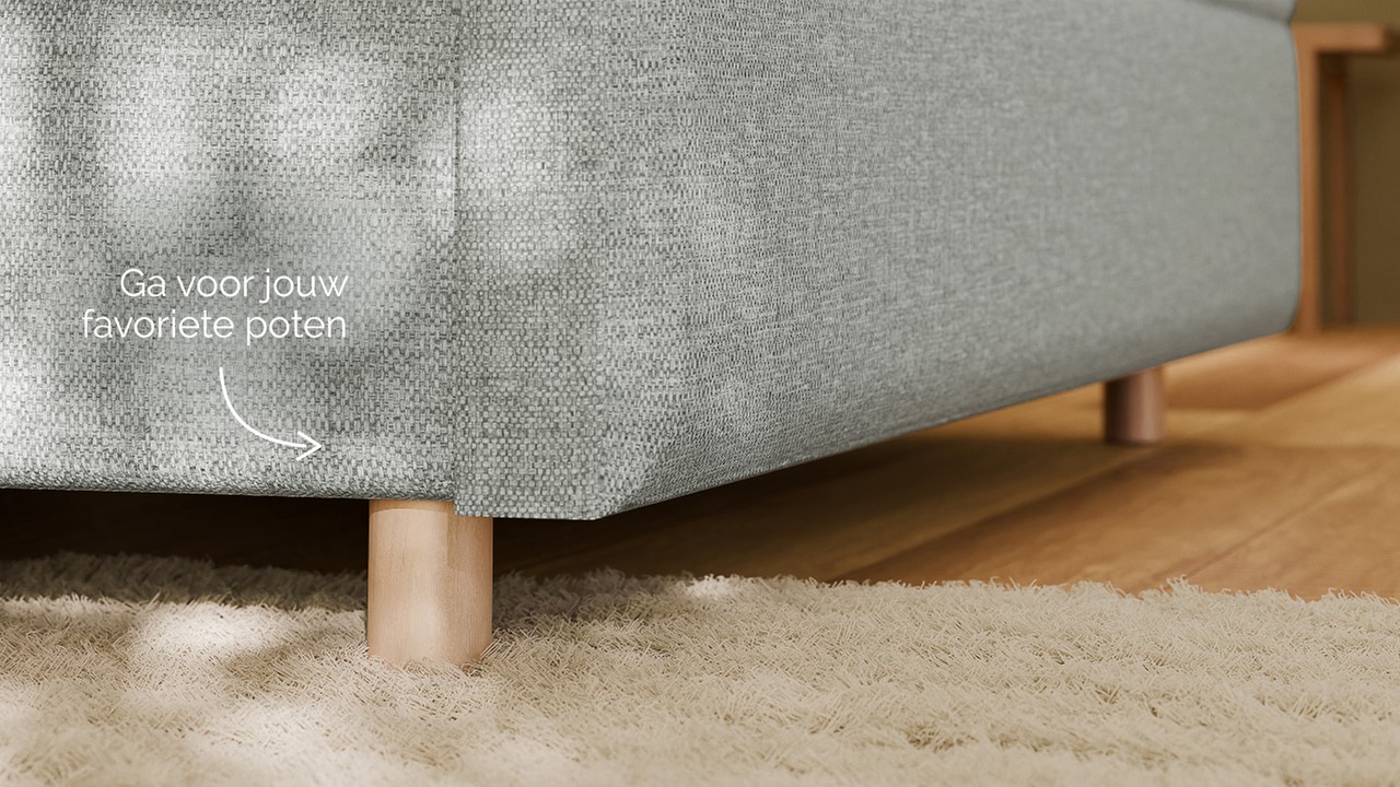 Boxspring Mica - Bold touch ashgrey