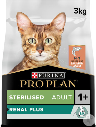 Pro Plan Renal Plus Pour Des Reins En Bonne Santé Croquettes Pour Chat Adulte Stérilisé Saumon 3kg