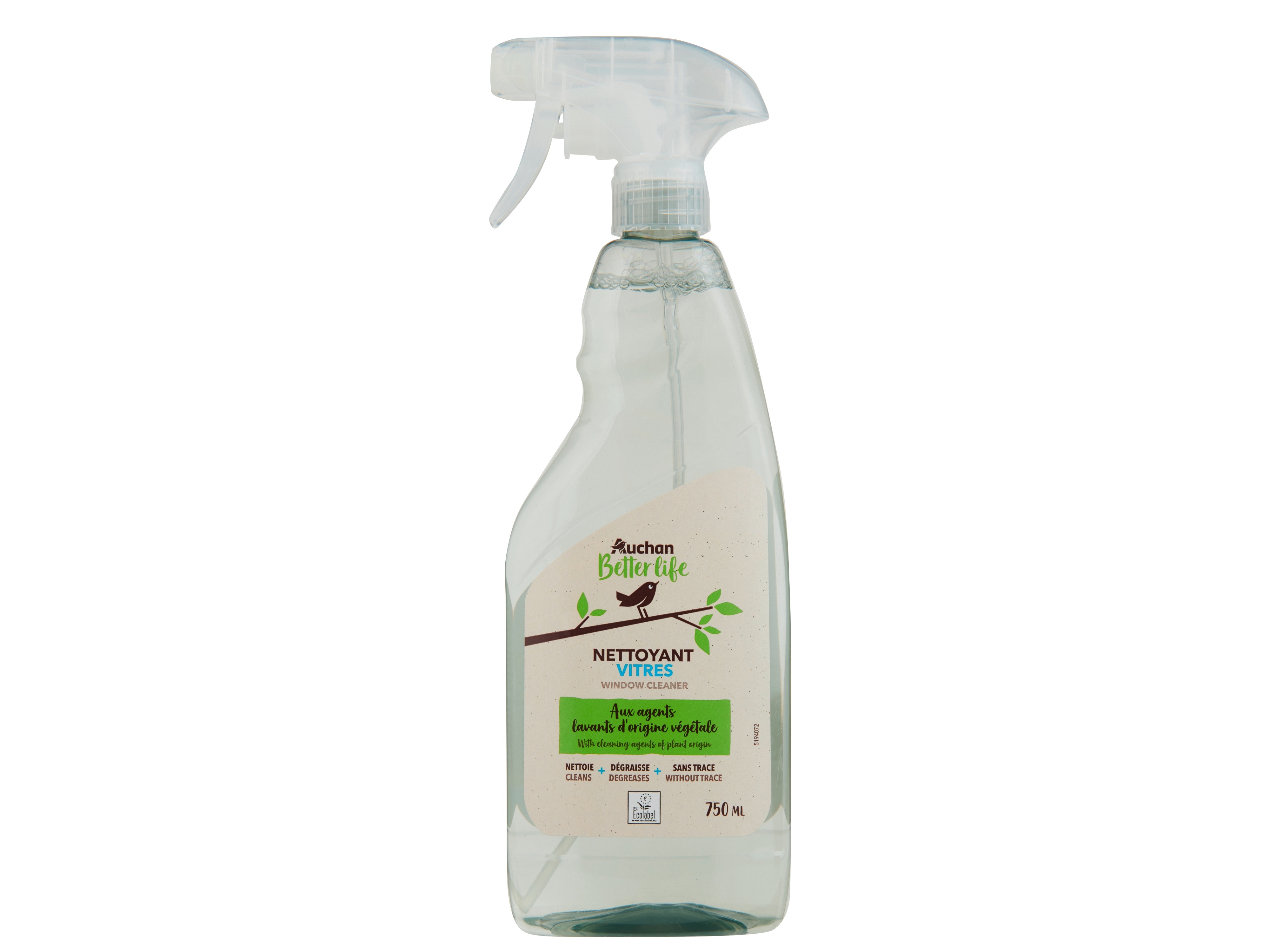LIMPA VIDROS AUCHAN BETTER LIFE 750ML