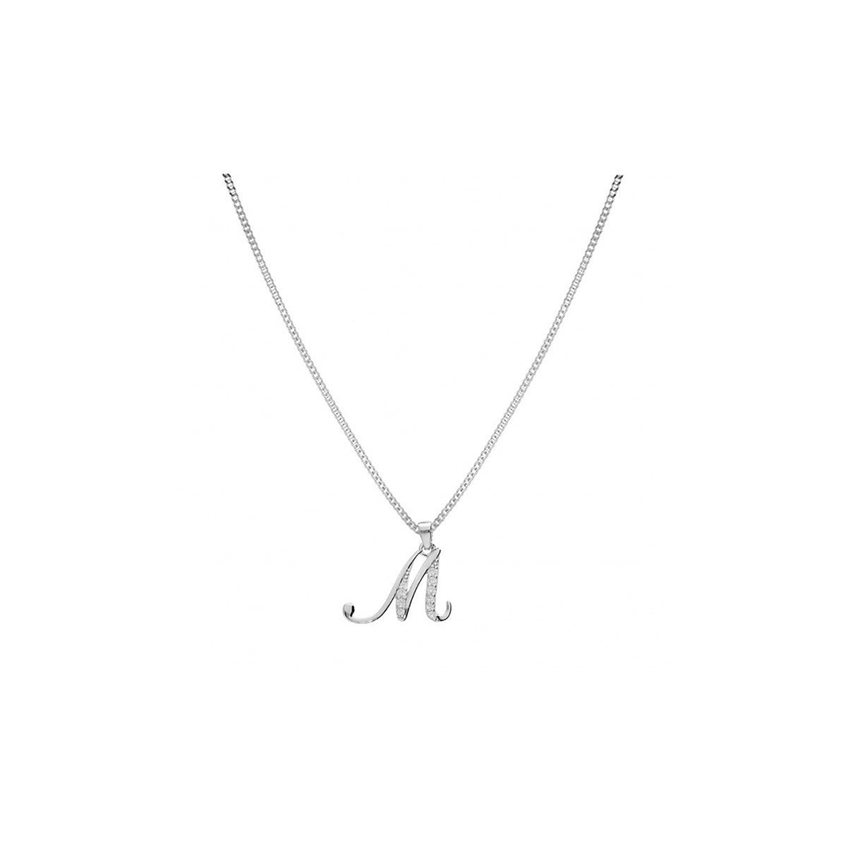 Collier Initiale Argent - Lettre M