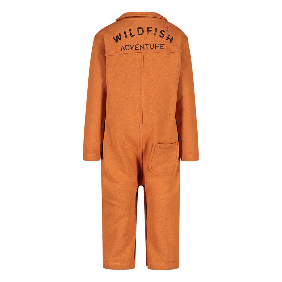 Wildfish jumpsuit van katoen oranjebruin