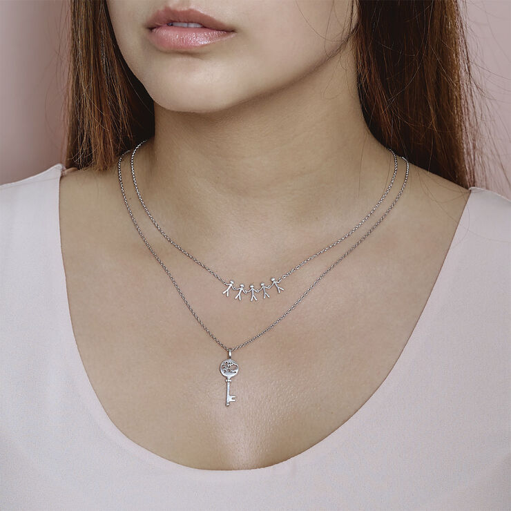 ByBiehl Together Family 5 necklace - silver Sølv