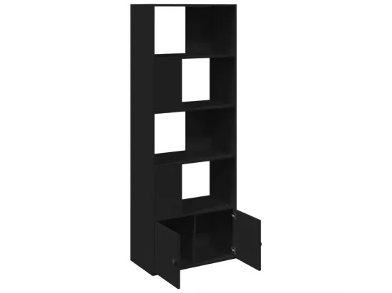 Bibliothèque noir 70x36x189 cm bois d'ingénierie