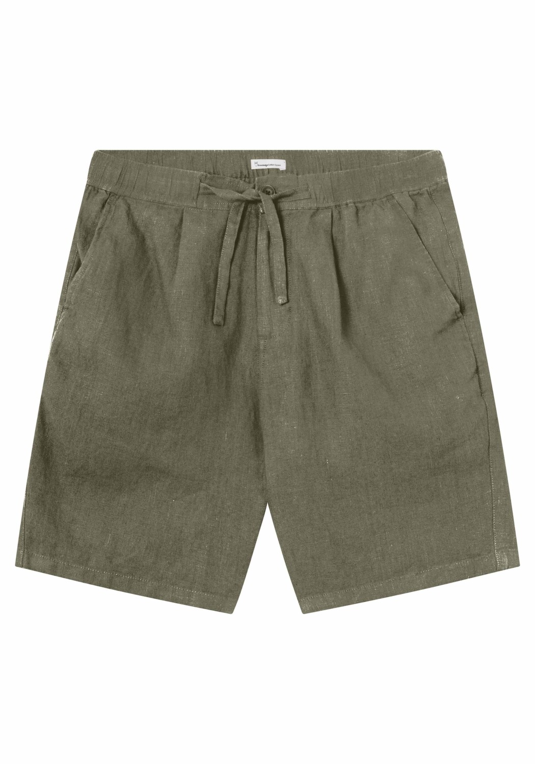 Knowledge Cotton Apparel Leinenshorts Fig Loose Burned Olive