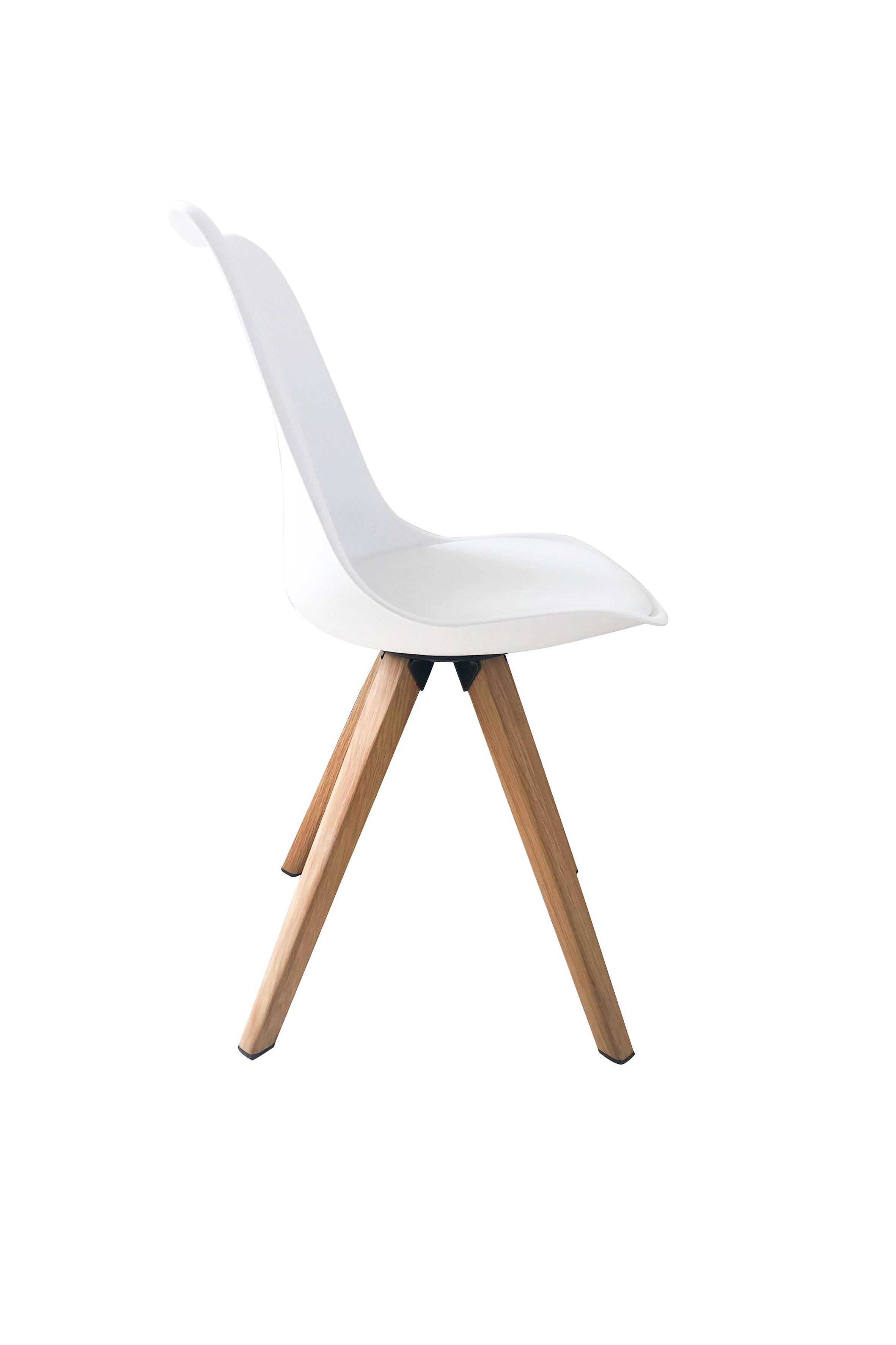byLIVING Esszimmerstuhl KIRA, 2-er Set, Kunstleder weiß, Gestell Eiche-Optik