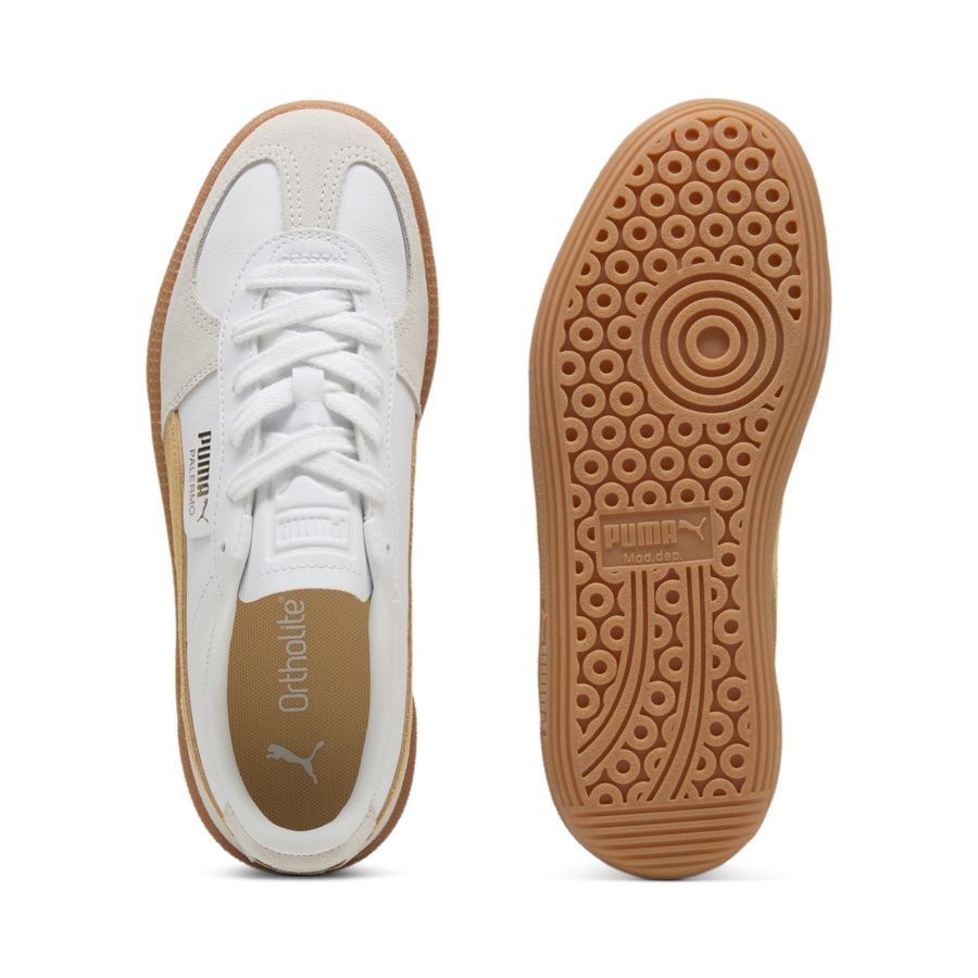 Palermo Lth PUMA White-Almost Apricot