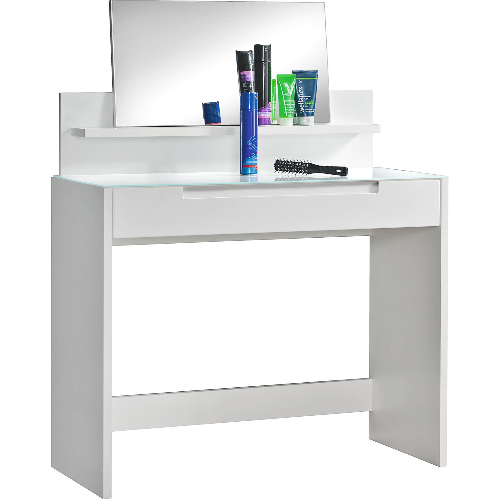 Kosmetiktisch Mailand Dekor weiss 97 x 126 x 42 cm