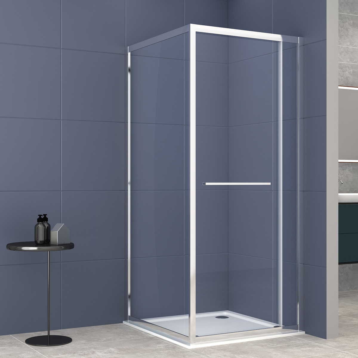Badstuber Tono douchecabine met schuifdeur 80x80cm chroom