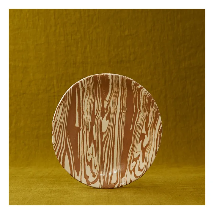 Franca Atelier Assiettes en terre melée - Set de 2 | Marbré brun