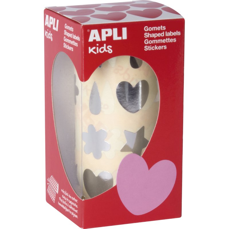 Gommette apli festive assortie coloris argent       rouleau 720 unites