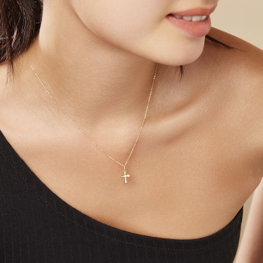 Collier Cobeia Or Jaune Oxyde De Zirconium