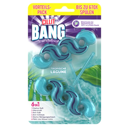 Cillit Bang 6in1 WC Duft & Farbspüler Tropische Lagune
