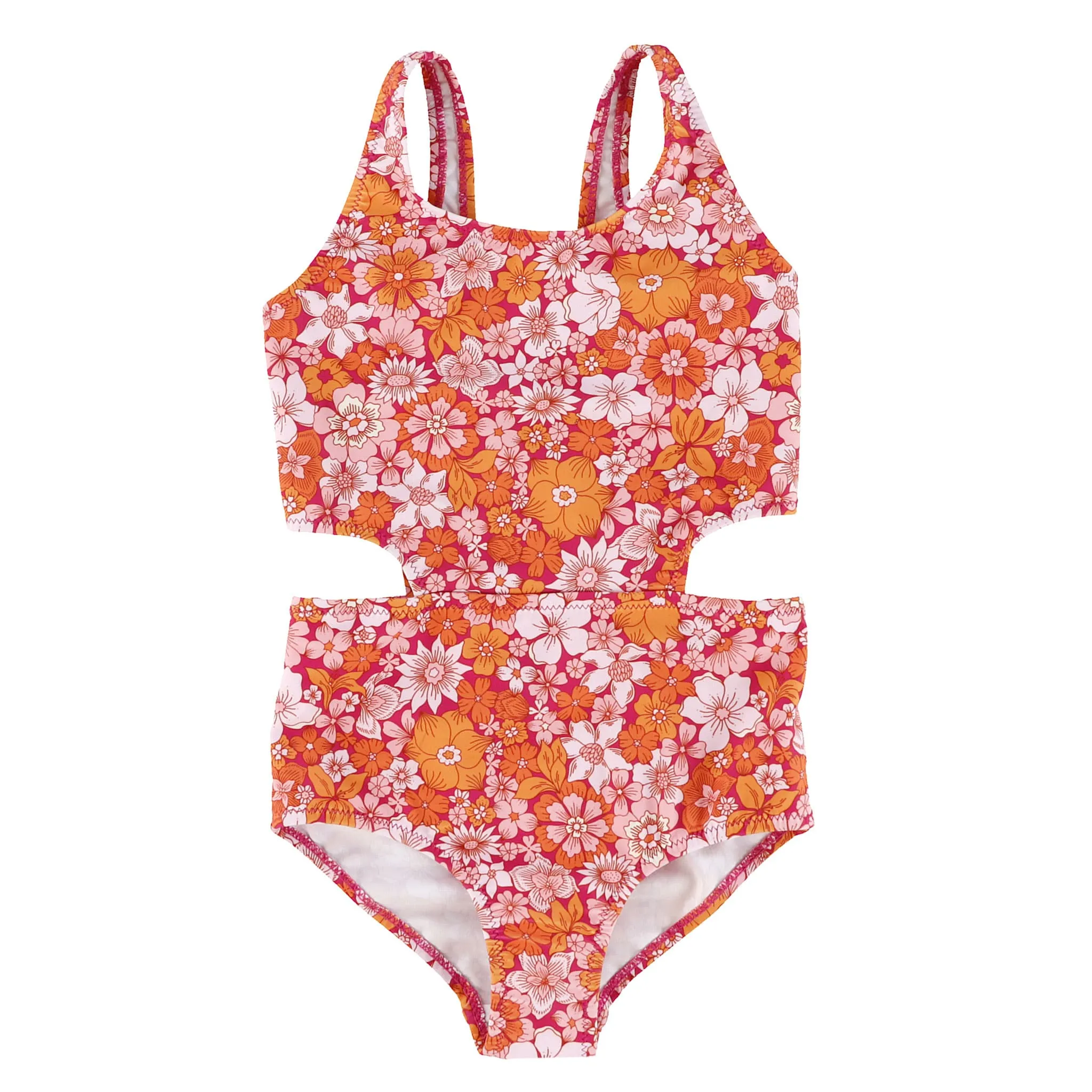 Look Maillot UV AOP Fleurs Retro 2-14ans
