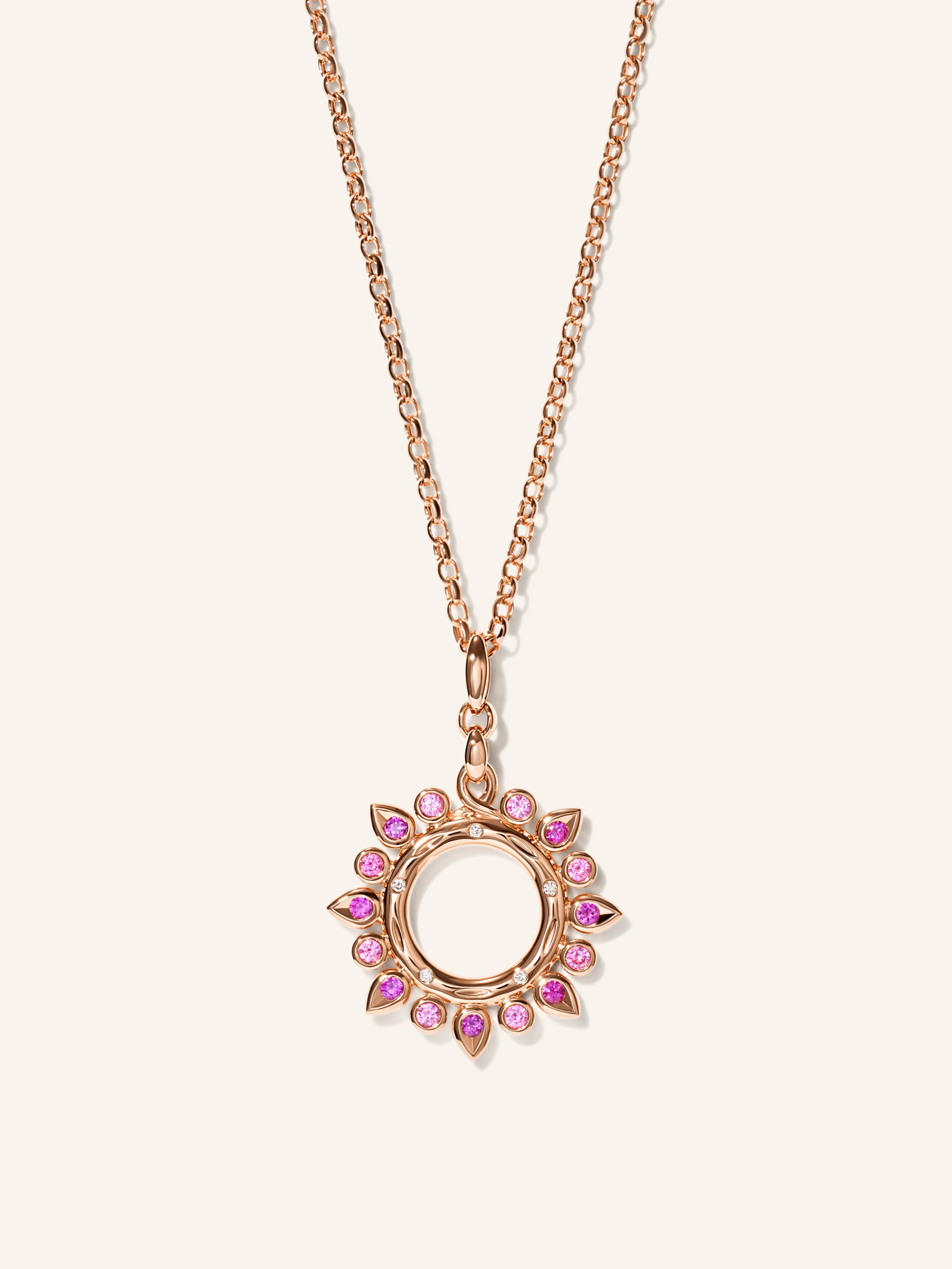 TAMARA COMOLLI Anhänger PENDANT GYPSY 'BLUSH' SUN SMALL 18K Roségold