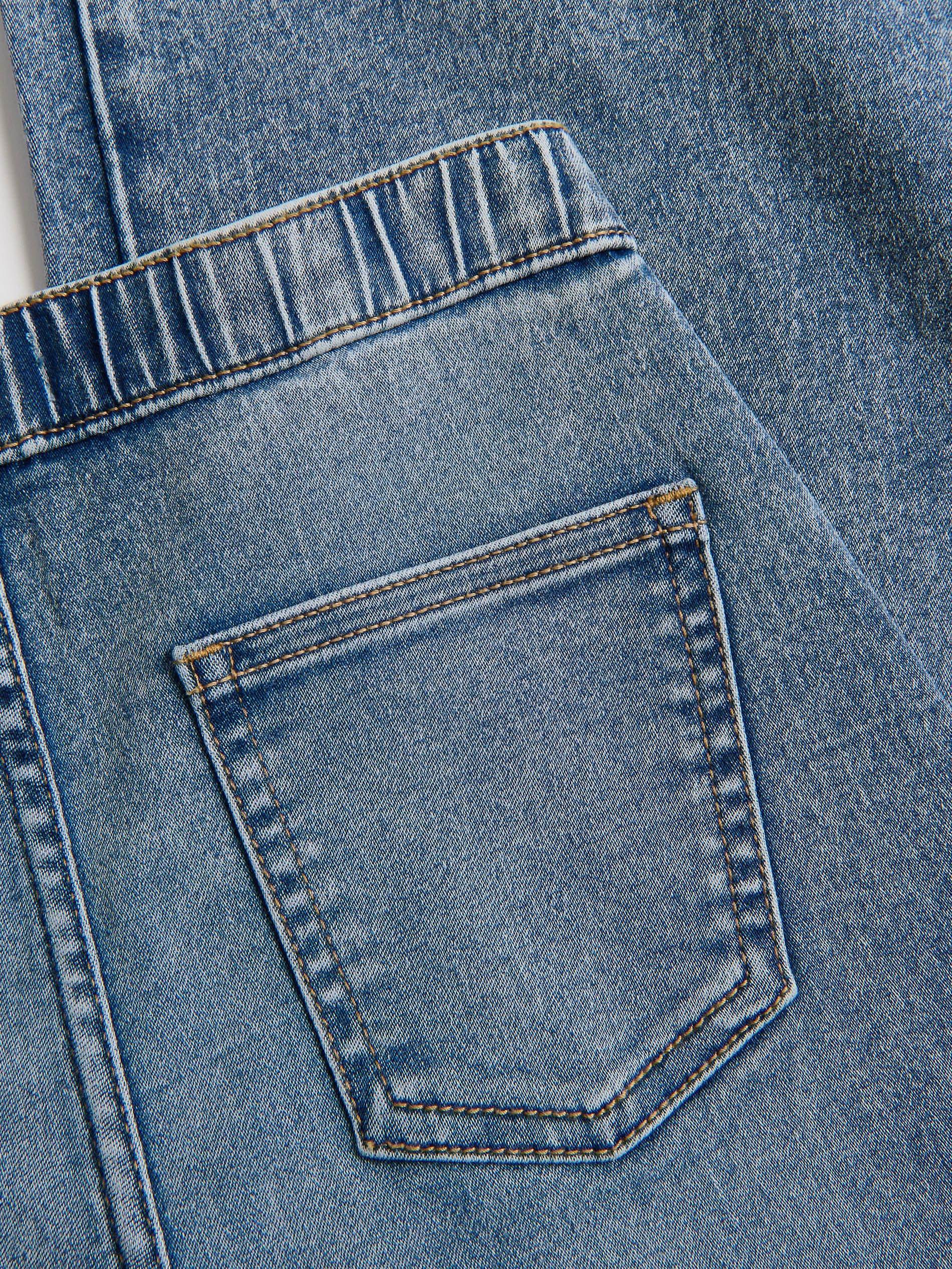 Elastische Wide-Leg-Jeans