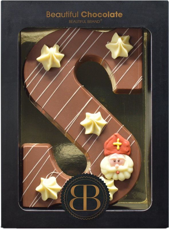 Chocoladeletter - Luxe Melk - Letter S - 220 Gram