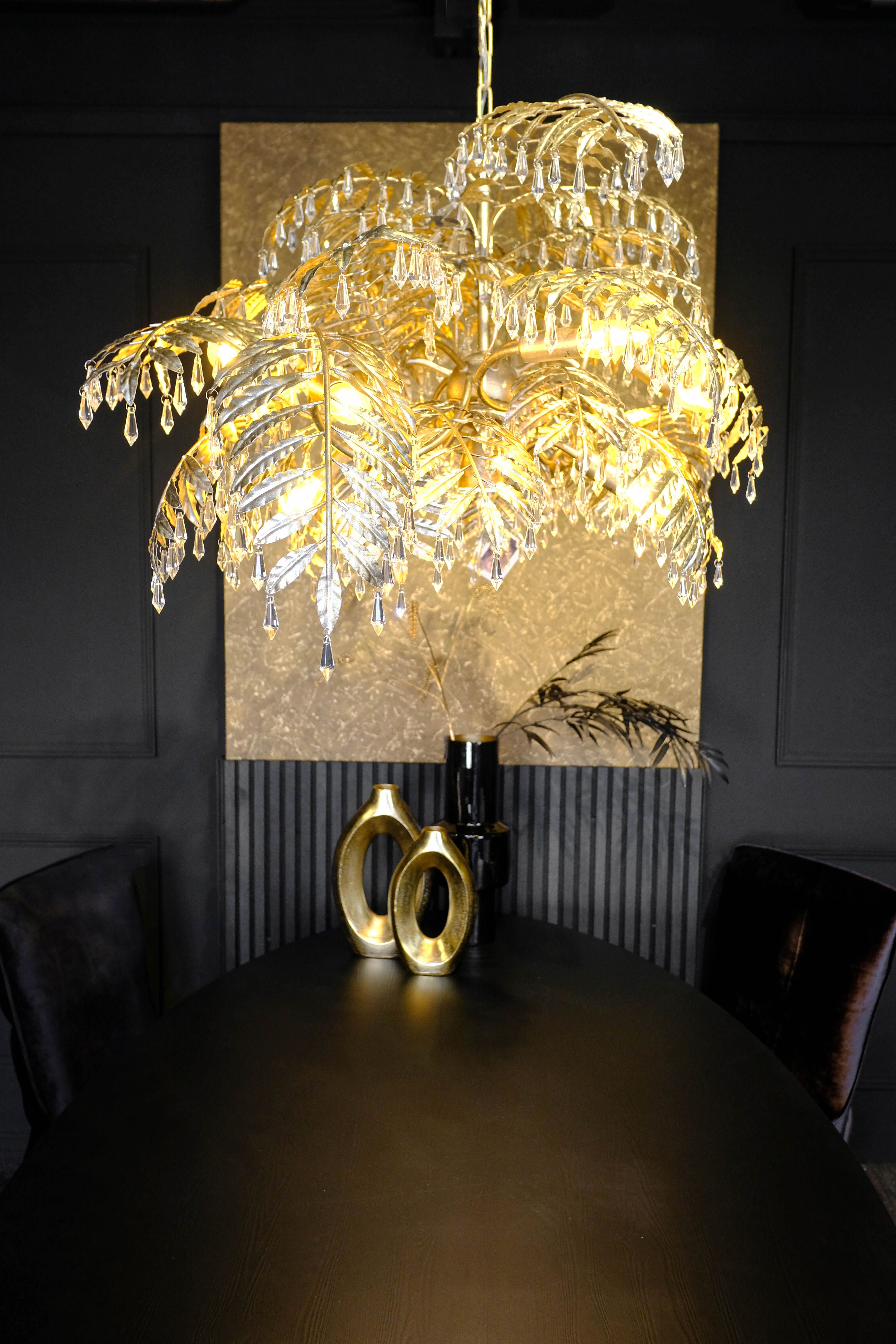 Hanglamp LB023-12+1 ambachtelijk zilver Bellagio  | Leclercq & BouwmanB130 x D65 cm