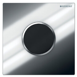 Geberit type 10 urinoir bedieningsplaat met batterijvoeding glans chroom