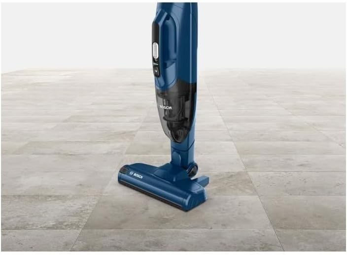 Bosch Akku-Staubsauger Readyy'y Serie 2 BCHF216S, kabellos, beutellos, 2in1 Lösung mit abnehmbarem Handgerät, hohe Saugkraft, lange Laufzeit, 2 Stufen, Düse für alle Bodenarten, freistehend, blau