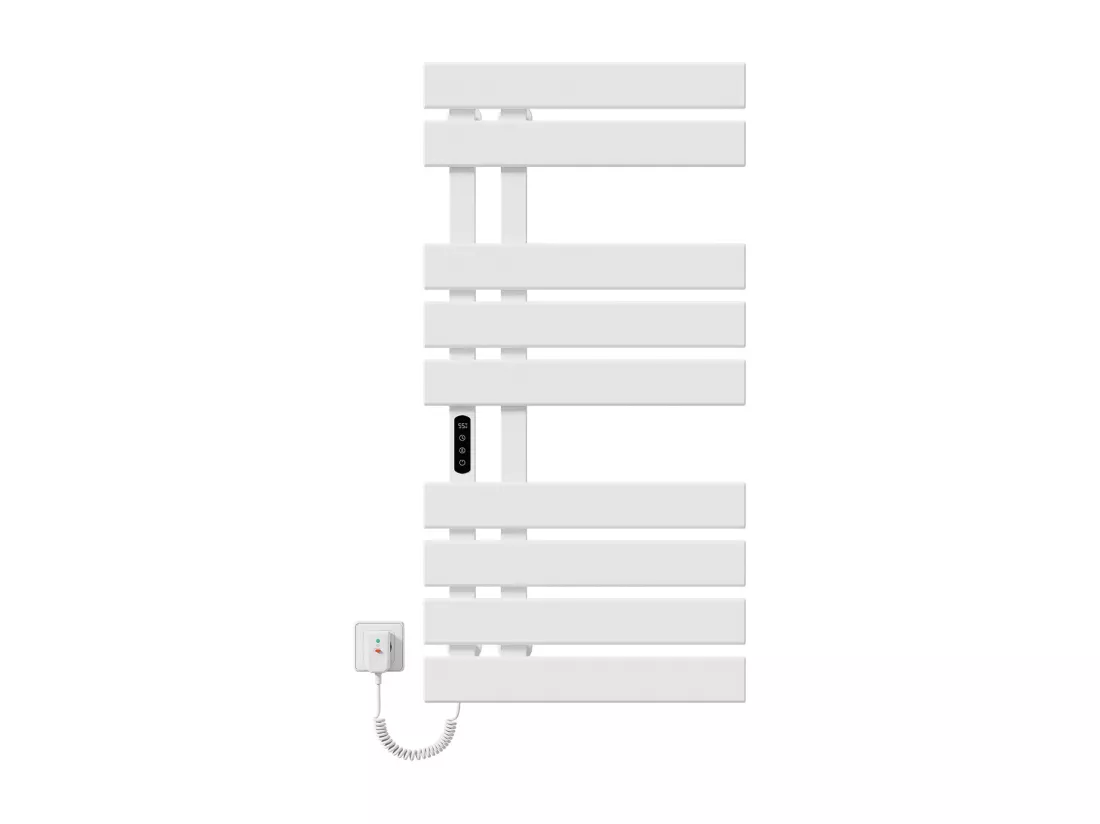 EMKE Sèche-Serviettes Électrique de salle de bain 1000 x 500 mm, Porte-serviettes chauffant électrique, Blanc 350W,Chauffe-serviettes Électrique