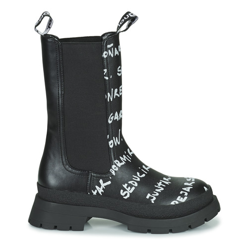 Desigual - SHOES CHELSEA HIGH LETTERING - Noir