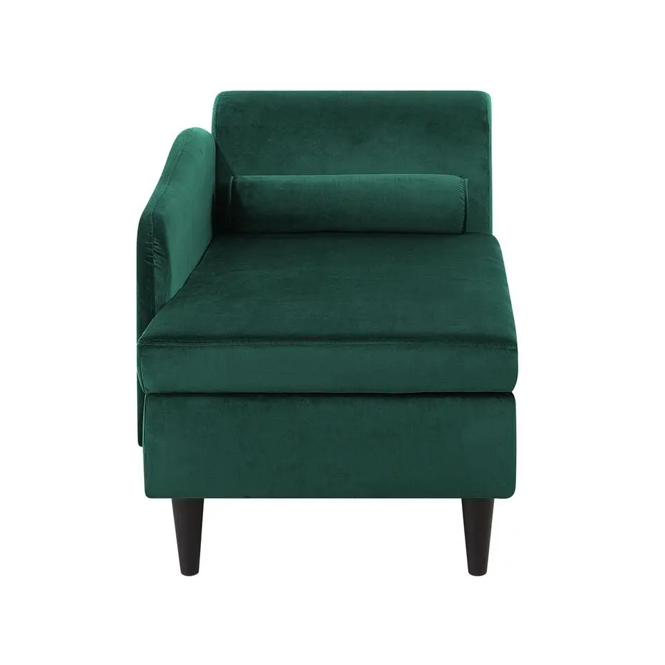 LUIRO - Chaise longue - Groen - Rechterzijde - Fluweel