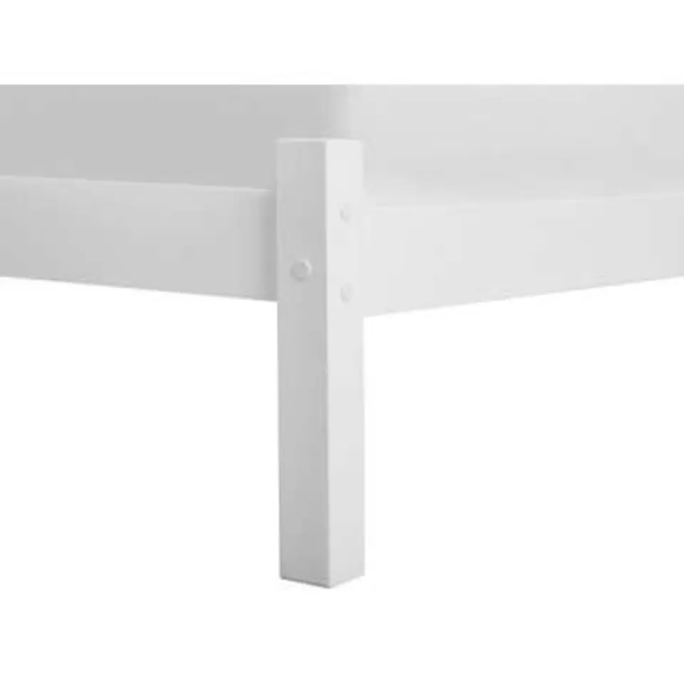FLORAC - Tweepersoonsbed - Wit - 180 x 200 cm - Dennenhout