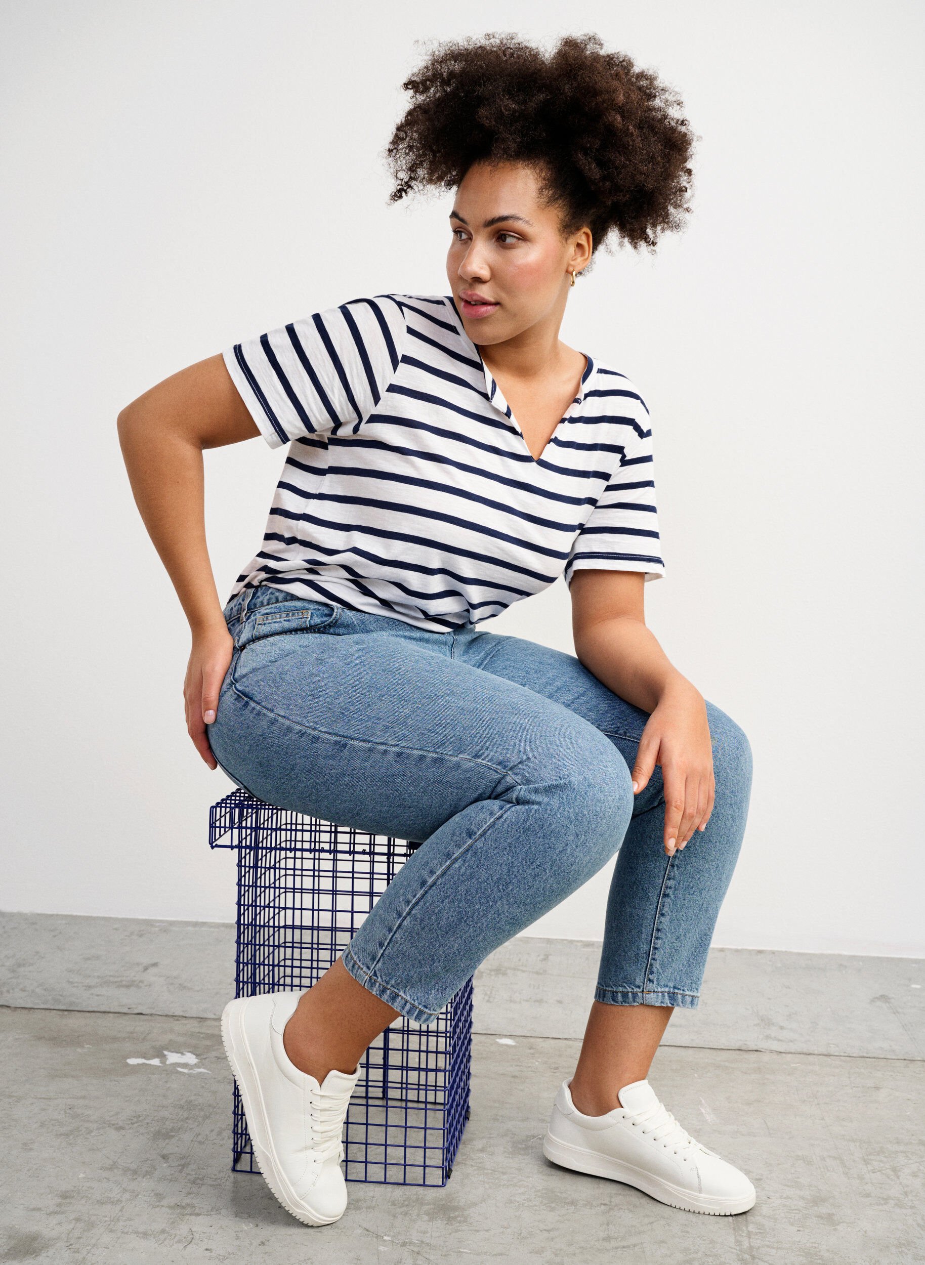 Wide fit - Læder sneakers