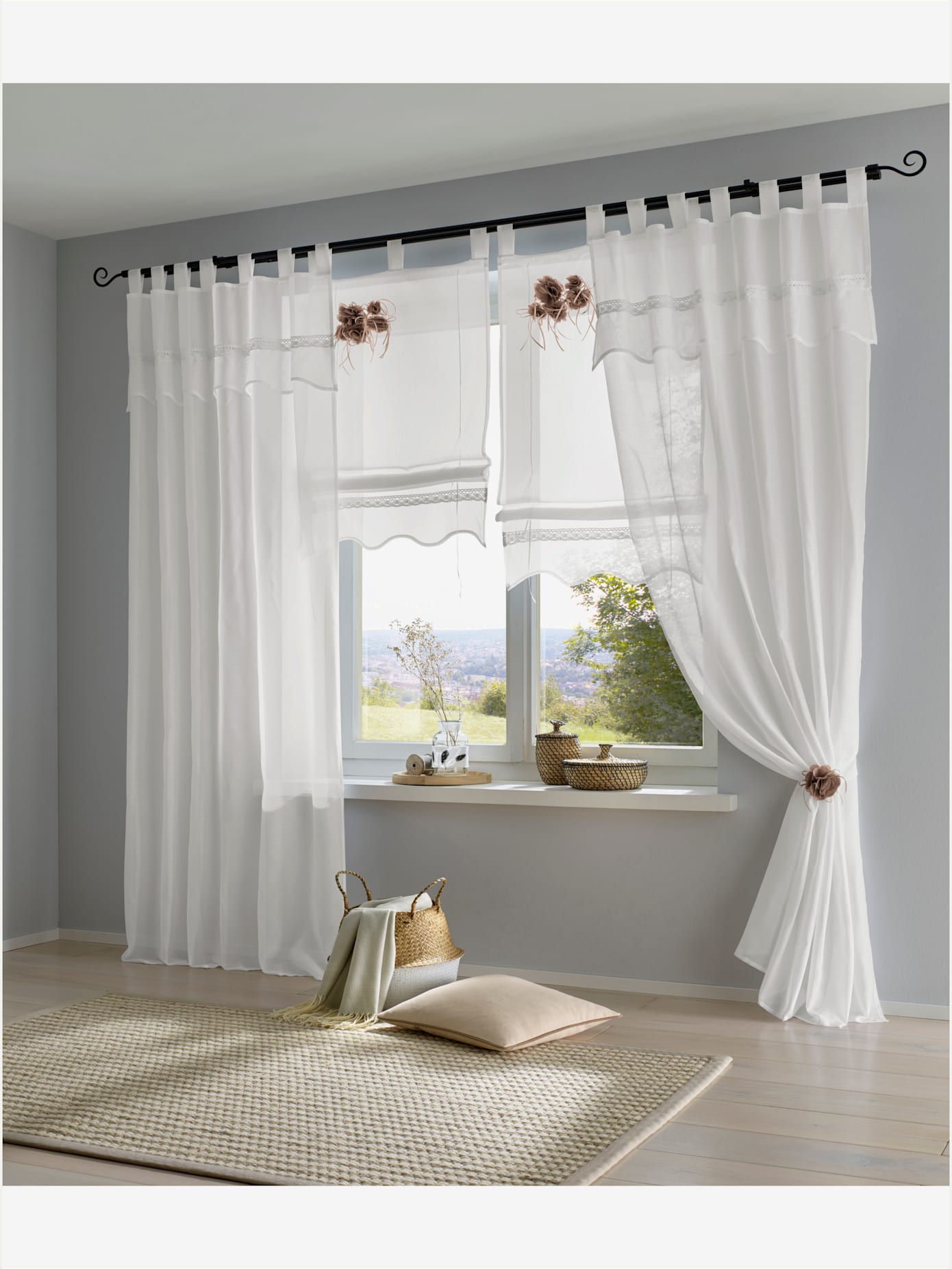 Store-bateau superbe application florale originale