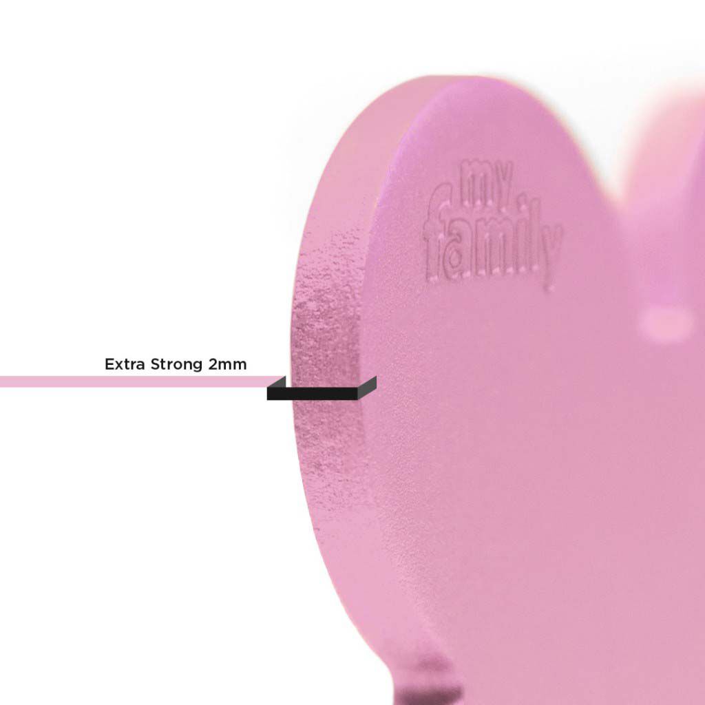 My Family Hart - Hondenpenning - roze - S