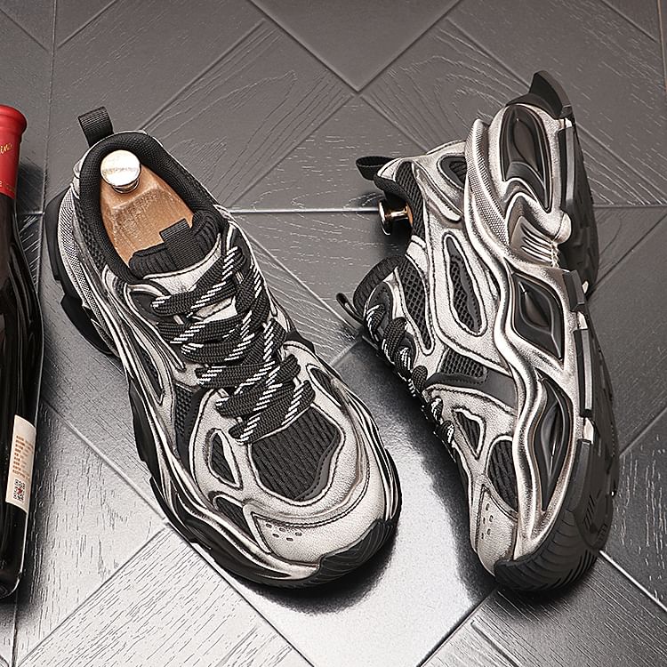 Mr Ozera - Platform Panel Mesh Sneakers
