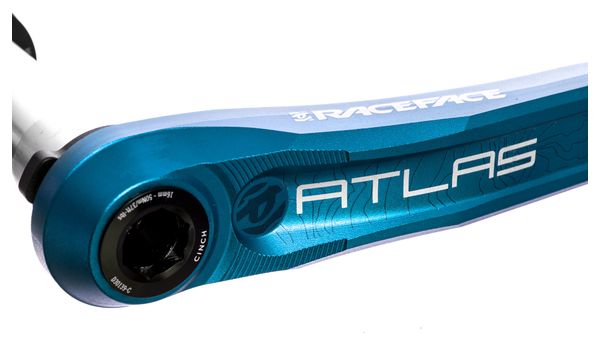 Manivelles Race Face Atlas Cinch Direct-Mount Axe 83mm (sans boitier) Bleu
