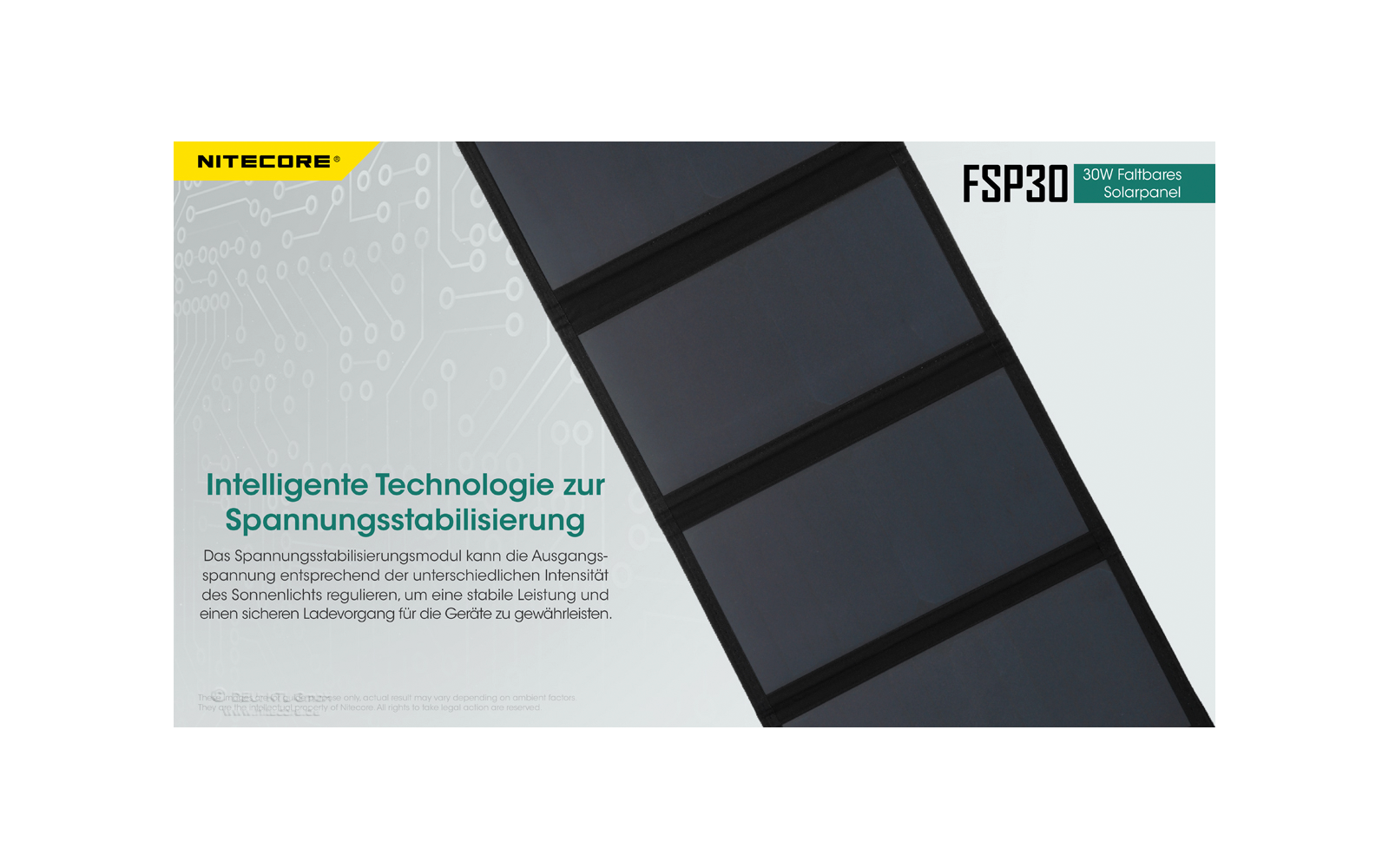 Nitecore faltbares Solarpanel FSP30 30W