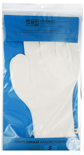 Dermat Gants 100% Coton Taille Small 2 Pièces