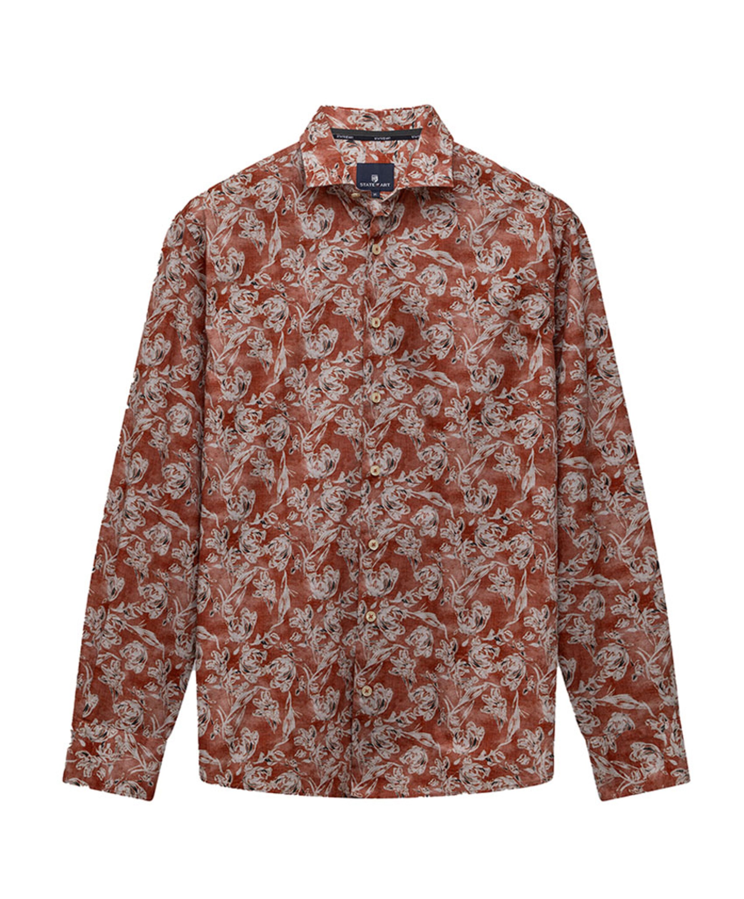 State of Art Heren overhemd lange mouw roze