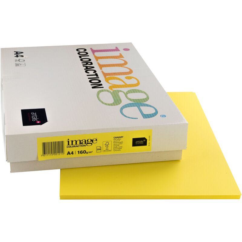 Image Coloraction Papier farbig, A4, 160 g/m², canary gelb