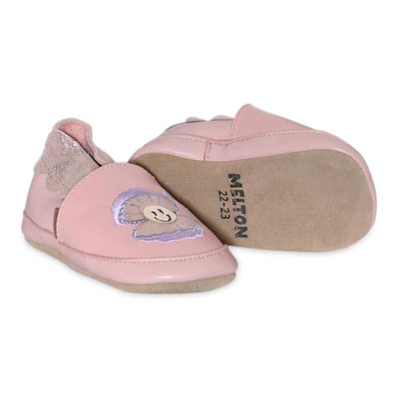 Shell Leather Slippers rose grey - MP - Rumpetroll