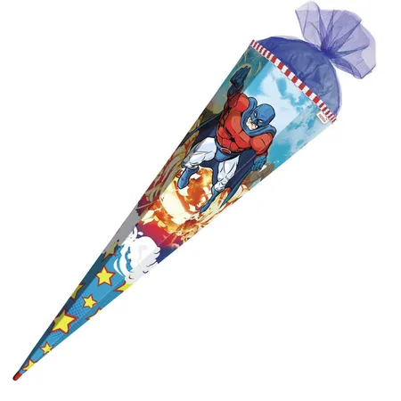 Roth Schultüte Superheld 85cm 6-eckig