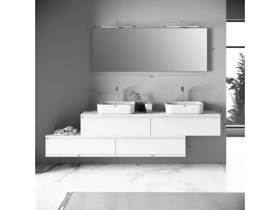 Ensemble de salle de bain double vasque 9 pièces ASTRA sherwood