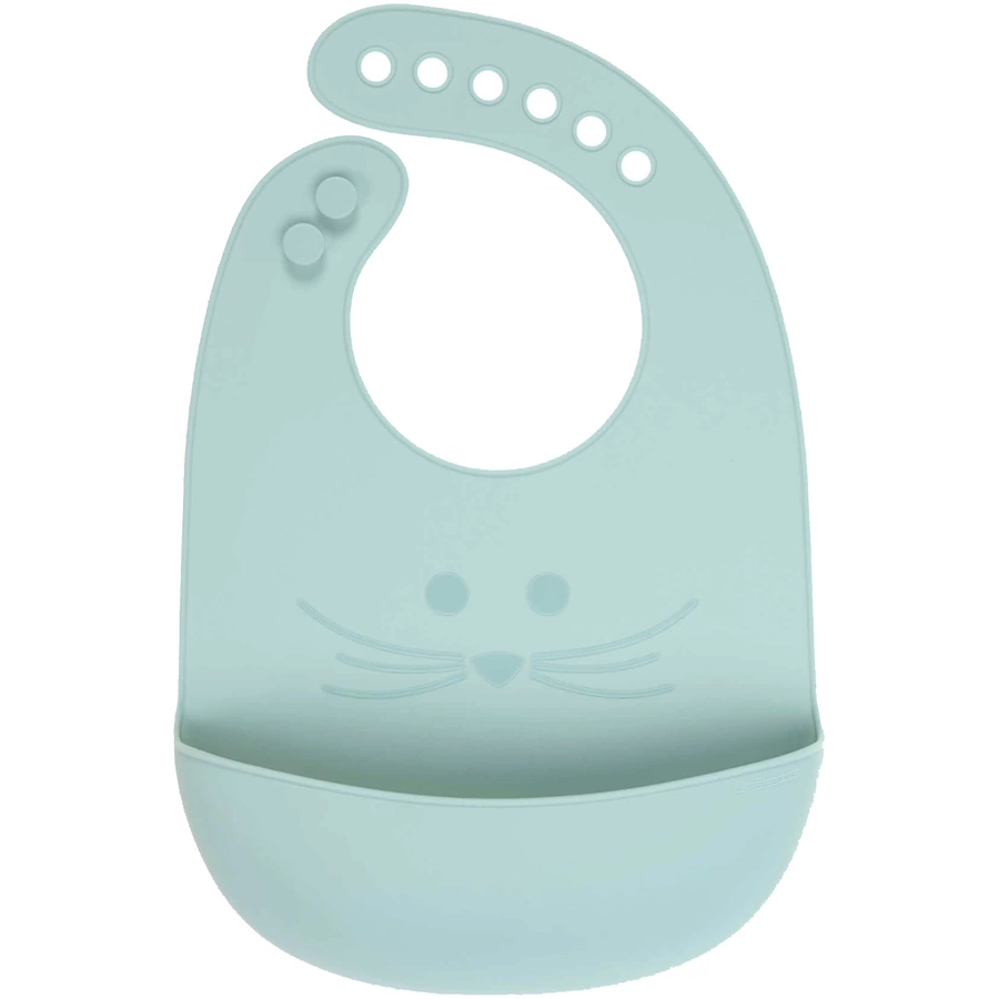 Lässig Silikon Geschirrset mit Lätzchen Little Chums 3er Set blau