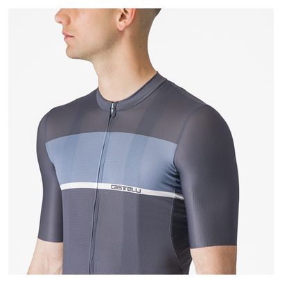 Maillot Manches Courtes Castelli Tradizione Bleu/Gris