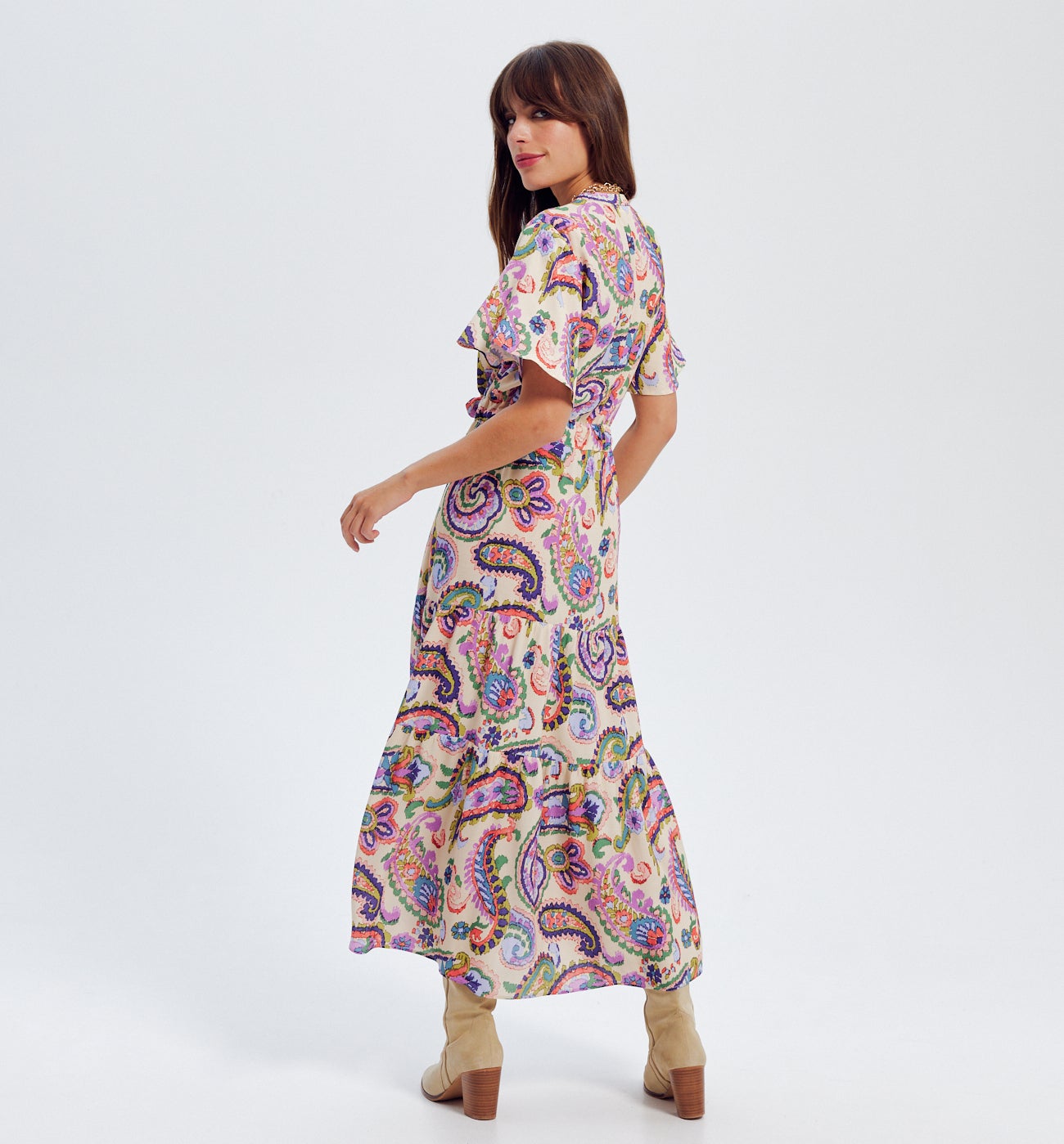 Robe-chemise imprimée Femme - Imprimé écru