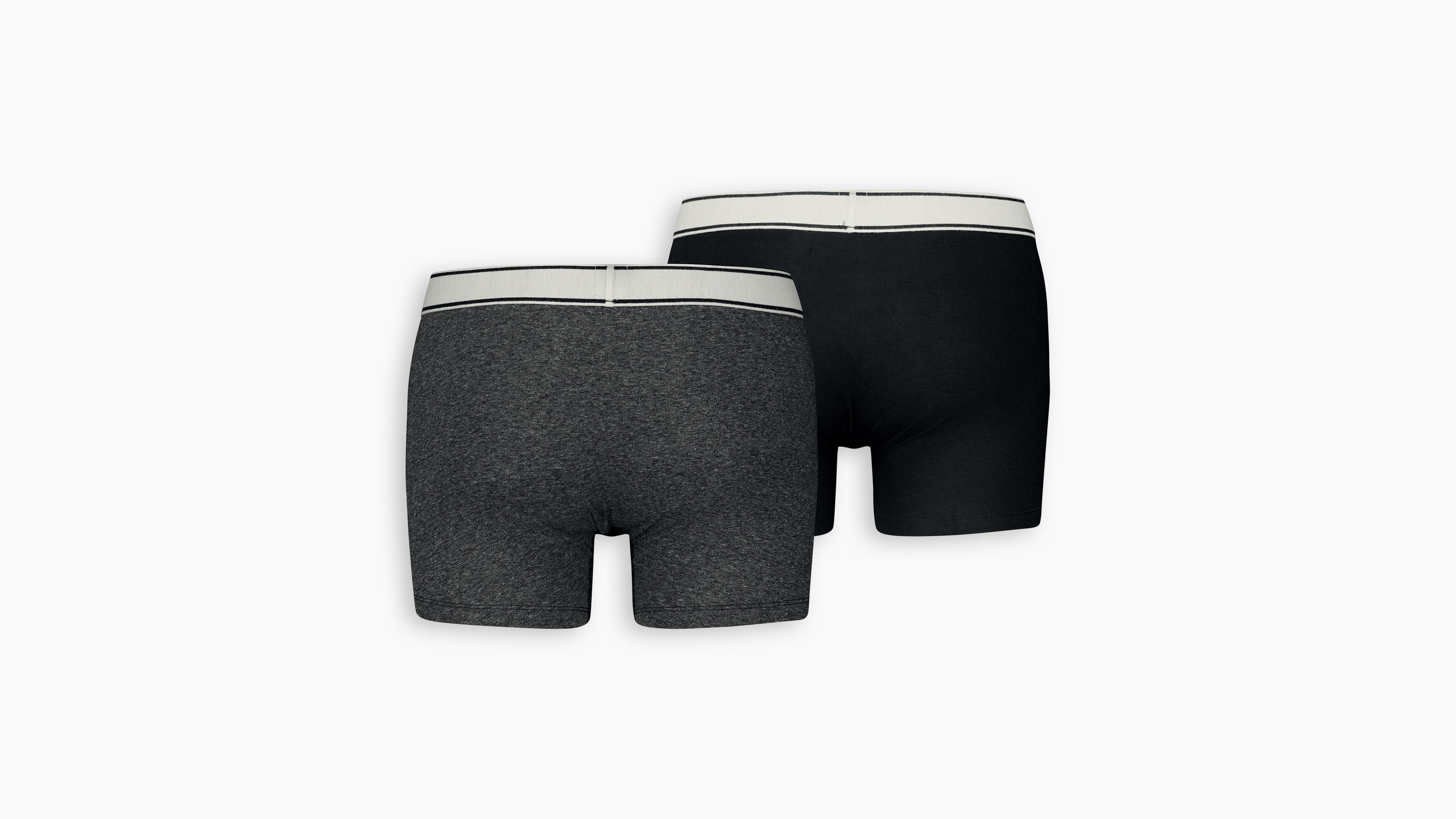 Levi's® caleçons vintage chinés coton bio - Lot de 2 - Black - Noir