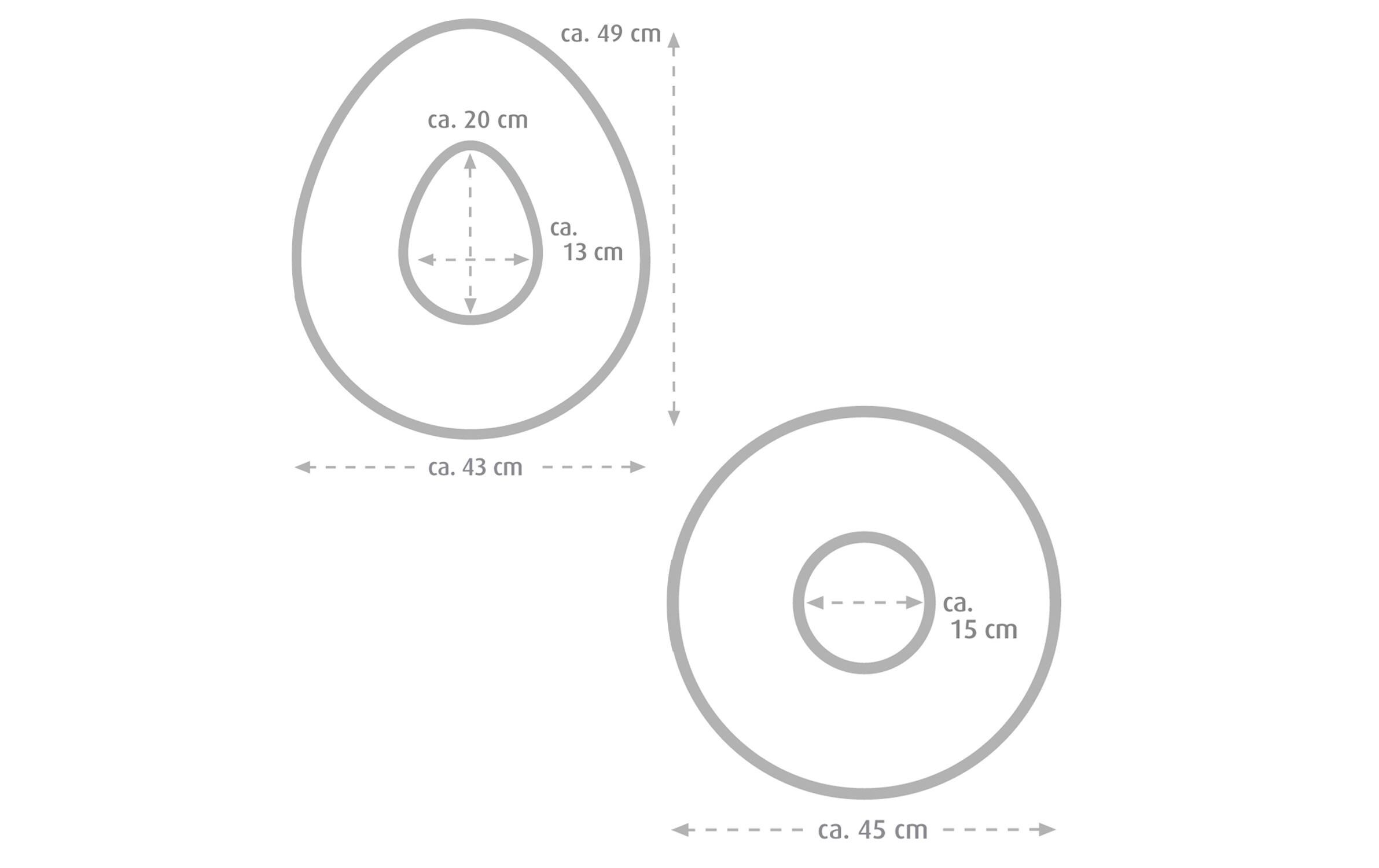 SISSEL Sitzkissen »oval weiss 13,5 x 45 cm 1 Stück«