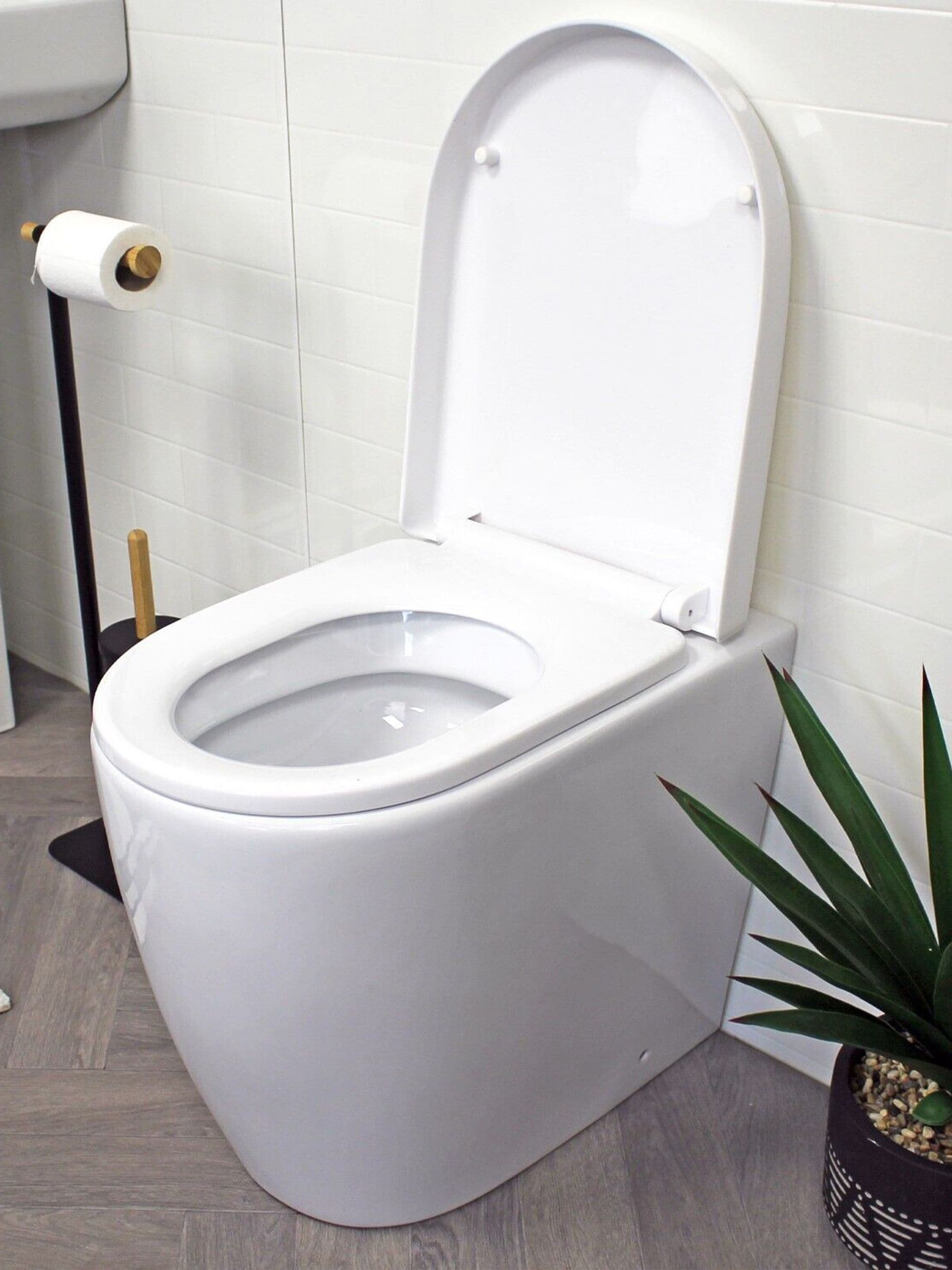 Showerdrape D-Shape Soft Close Two Button Release Detroit Toilet Seat