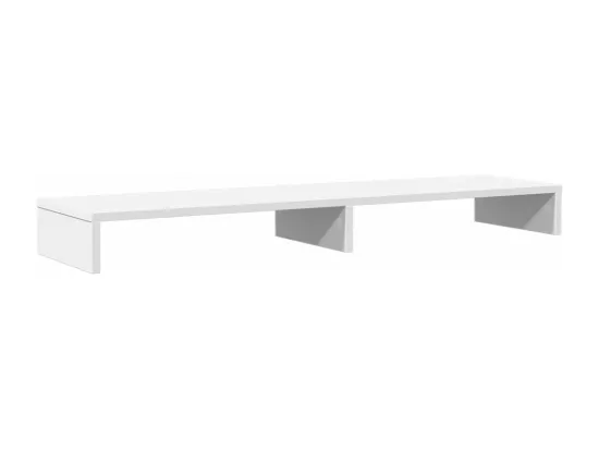 Support de moniteur blanc 100x27x10 cm bois d'ingénierie