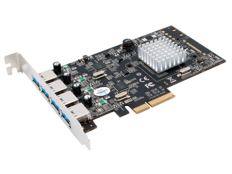 Exsys PCI-Express-Karte EX-12004-2 PCIe-Karte mit 4 USB-A Anschlüssen