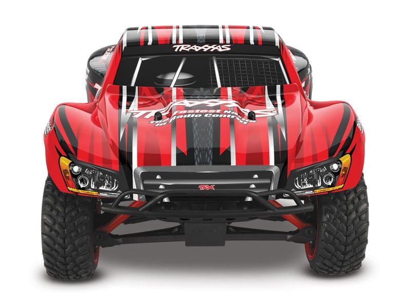 Traxxas Short Course Truck Slash 4x4 Titan Rot, RTR, 1:16 Kleiner SCT mit Allradantrieb und 550er Brushed Motor