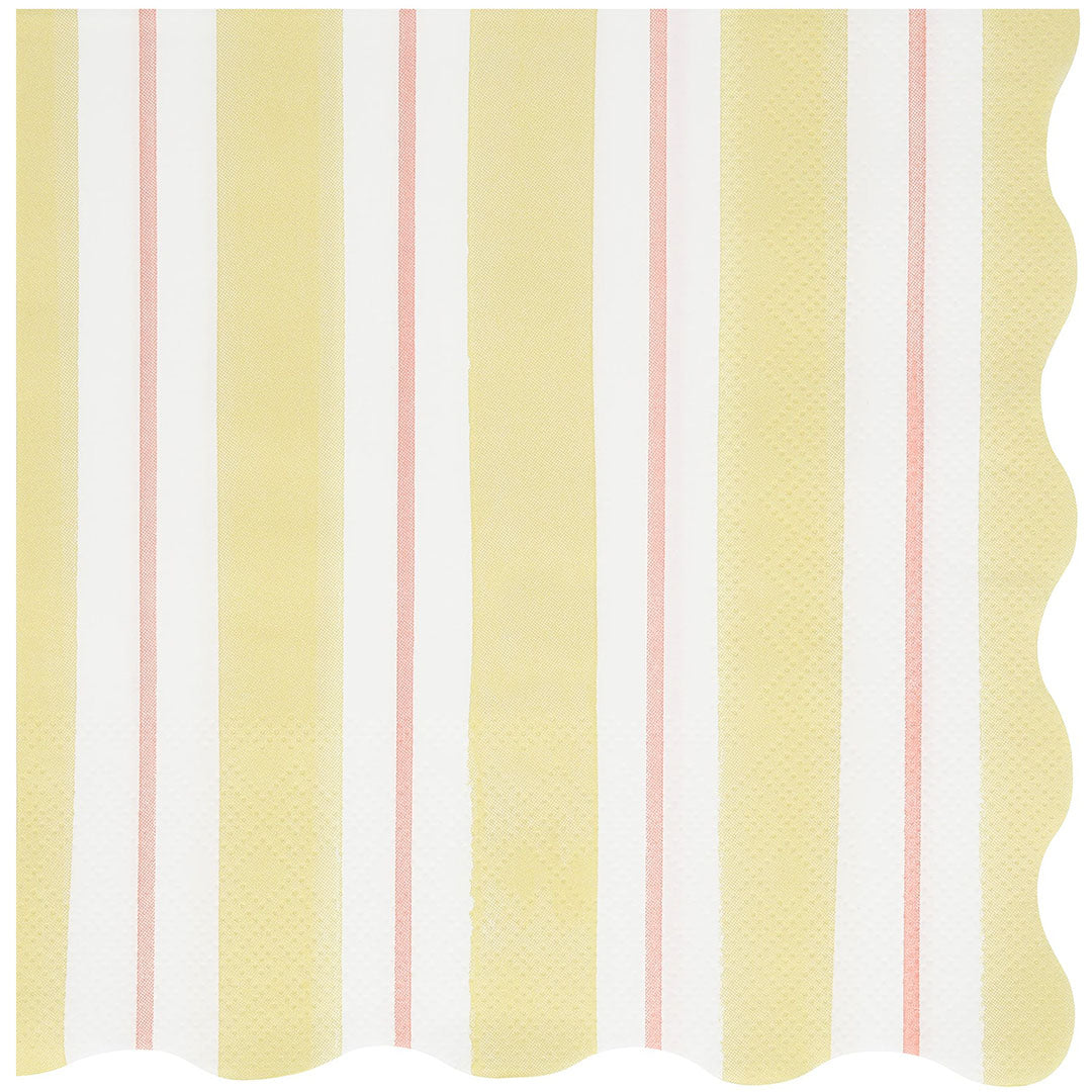 Meri meri servetten preppy stripe - large - 16st